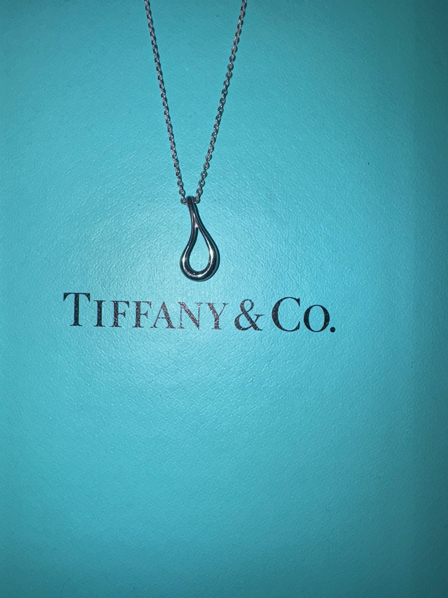 Tiffany & Co. Elsa Peretti Open Teardrop Necklace – Sterling Silver
