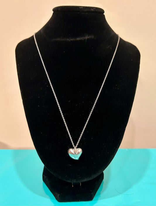 Tiffany & Co. Full Heart Pendant Necklace – Sterling Silver