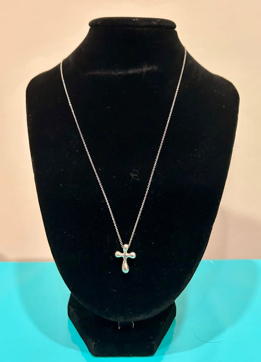 Tiffany & Co. Elsa Peretti® Small Bubble Cross Pendant – Sterling Silver