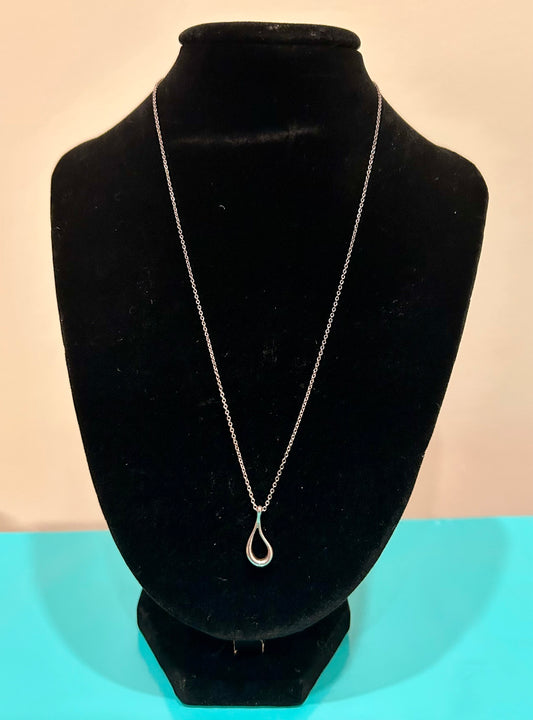 Tiffany & Co. Elsa Peretti Open Teardrop Necklace – Sterling Silver