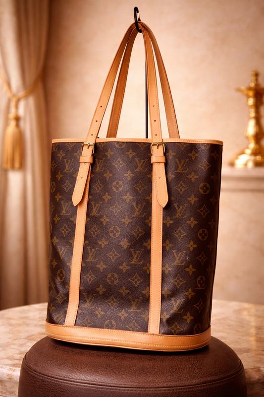 Louis Vuitton Monogram Bucket GM Tote Bag (Authentic, 1999)
