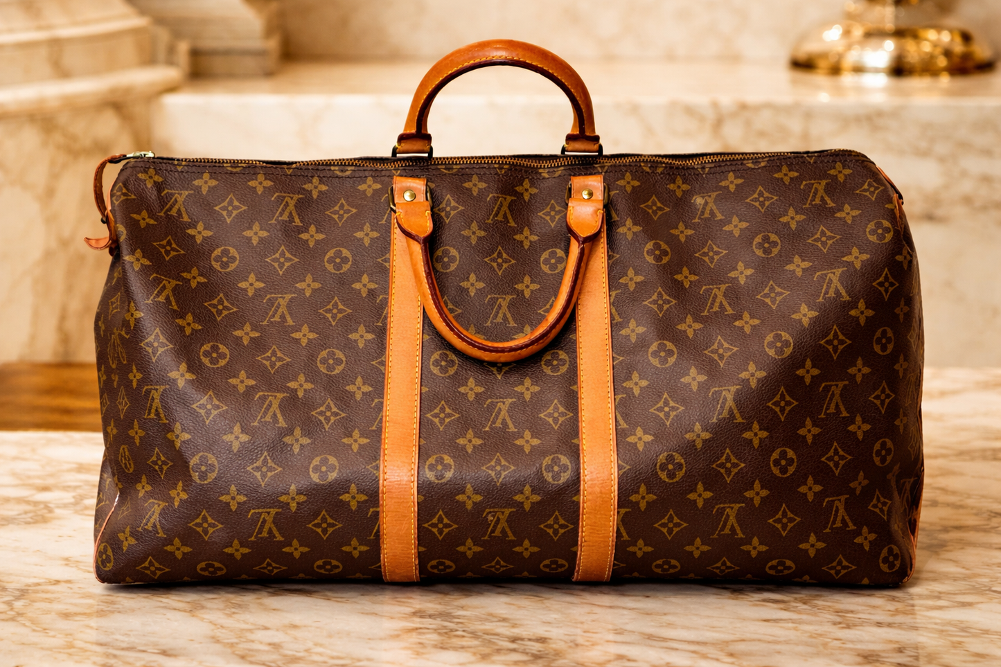 Louis Vuitton Monogram Keepall 55 (Vintage, Pre-1982)